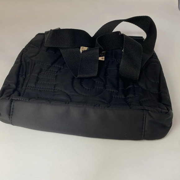 Kenneth Cole Reaction Crossbody Quilted Purse Black Zip Closure Nylon Bag - Picture 6 of 11